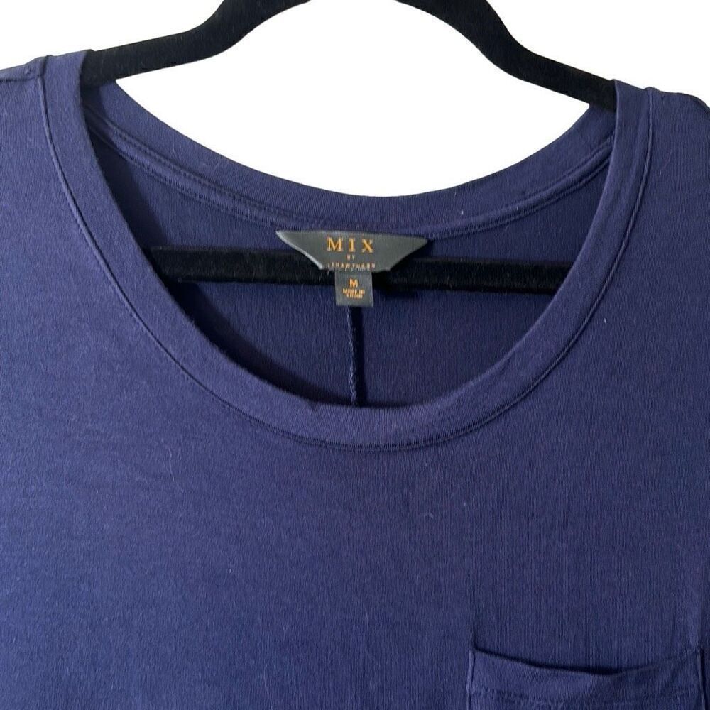 Mix by 41Hawthorn navy single pocket soft short sleeve swing dress M - Picture 2 of 8